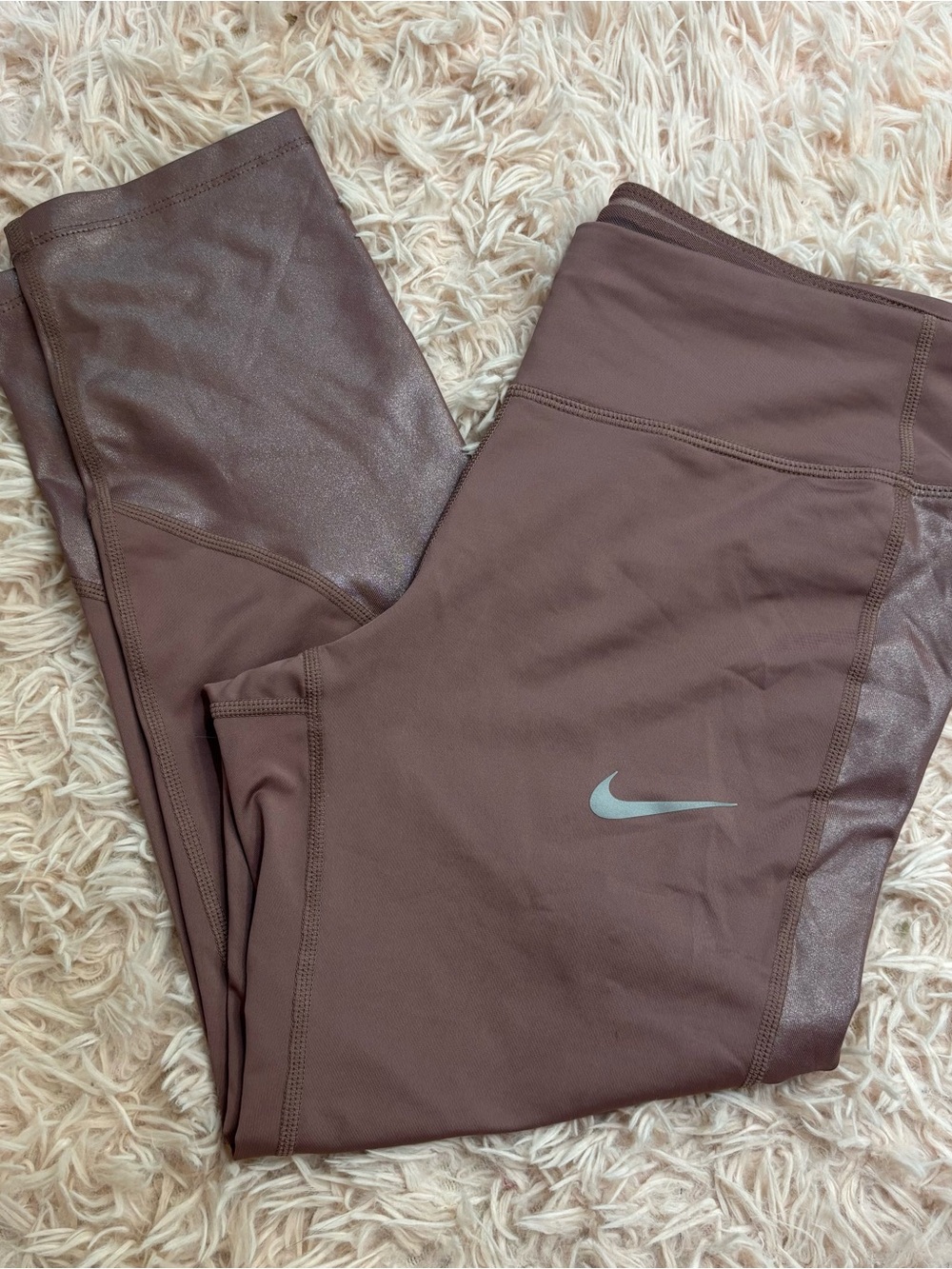 Nike  Women's Athletic Leggings with Metallic Panels
